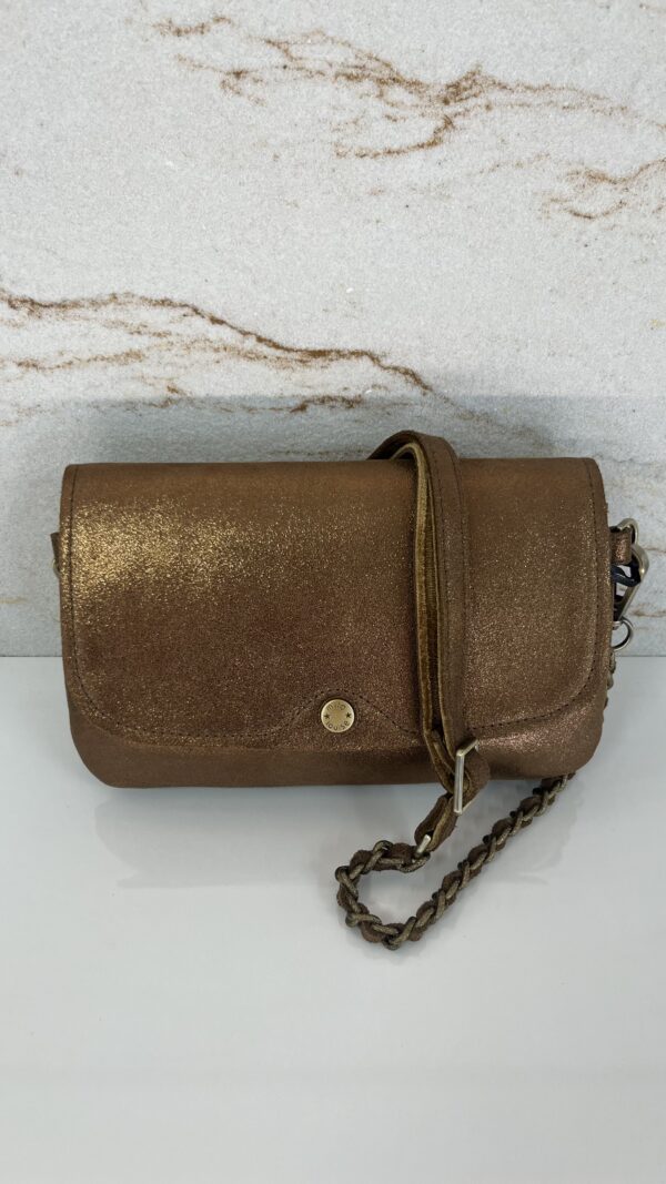 Sac pochette porté travers Odile X ocre cuir Mila Louise