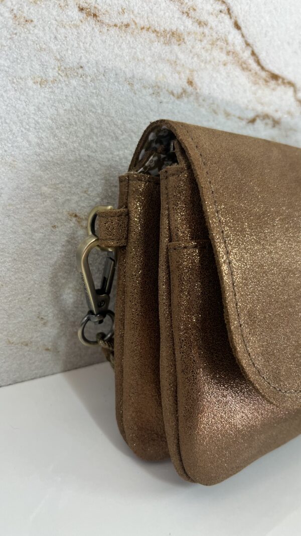 Sac pochette porté travers Odile X ocre cuir Mila Louise