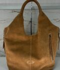 Sac hobo Philae V croûte de cuir Mila Louise ambre