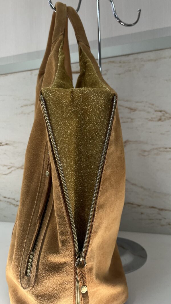 Sac hobo Philae V croûte de cuir Mila Louise ambre