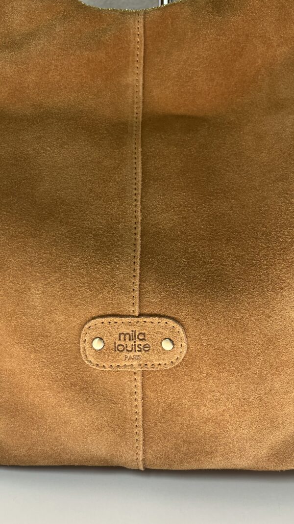 Sac hobo Philae V croûte de cuir Mila Louise ambre