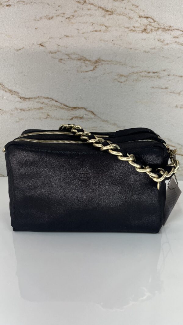 Sac besace Mama X effet pailleté Mila Louise noir