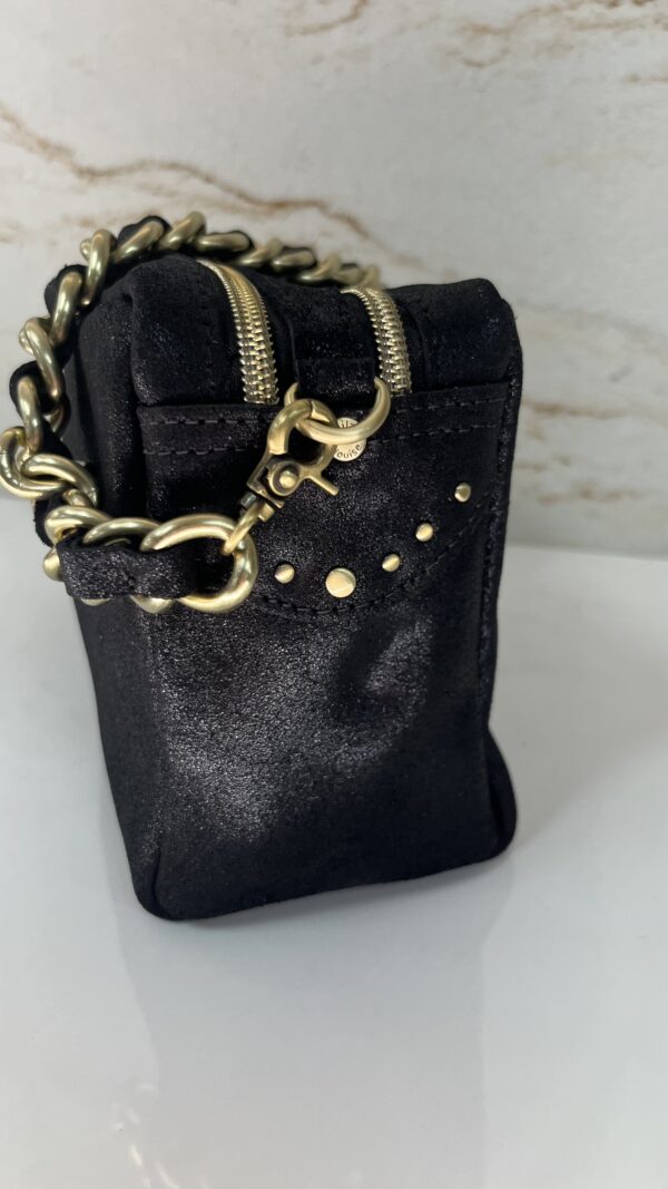 Sac besace Mama X effet pailleté Mila Louise noir
