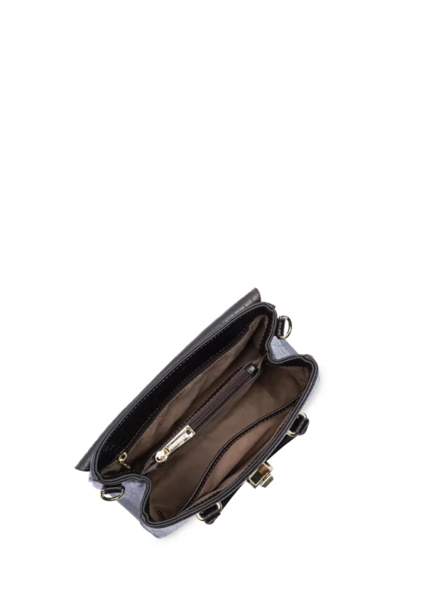 Petit sac à main cuir Exo Lancaster marron foncé