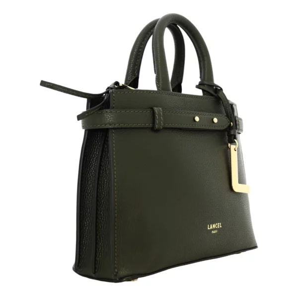 Sac porté main S Faubourg cuir Lancel - kaki