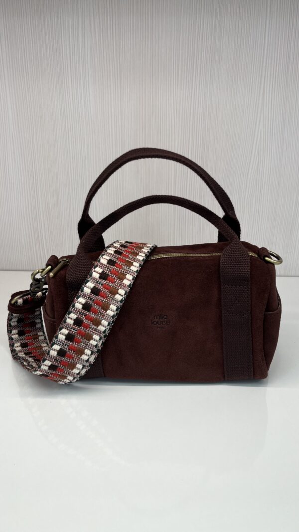 Mini sac à main polochon Bee V Mila Louise auburn