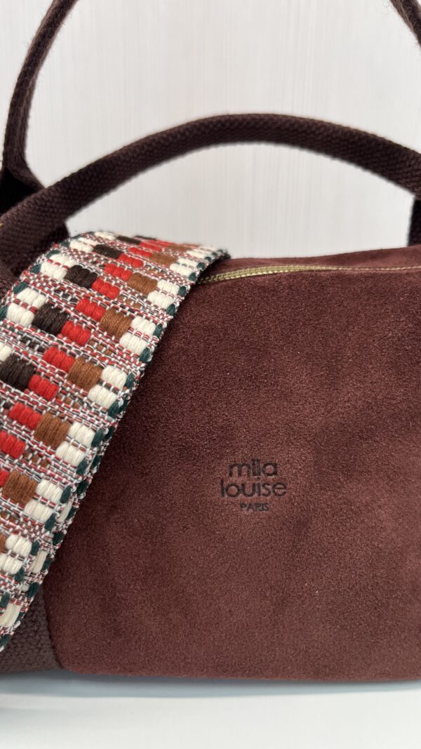 Mini sac à main polochon Bee V Mila Louise auburn