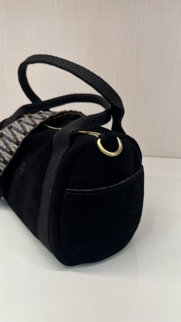 Mini sac à main polochon Bee V Mila Louise noir