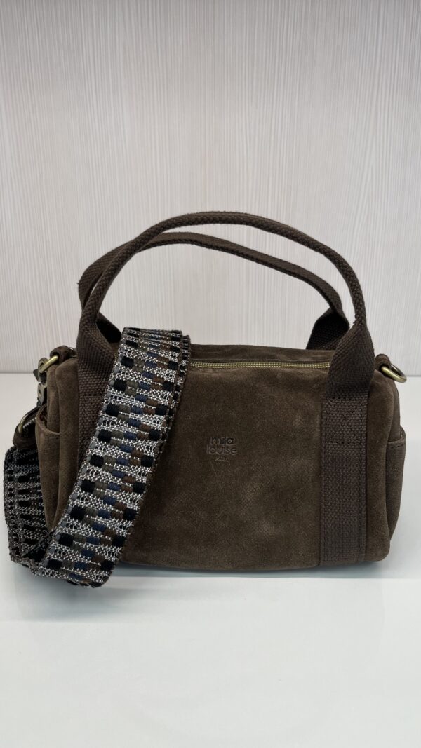 Mini sac à main polochon Bee V Mila Louise fumé