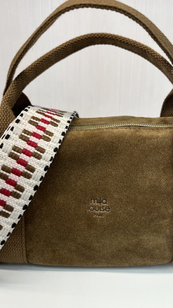 Mini sac à main polochon Bee V Mila Louise ocre