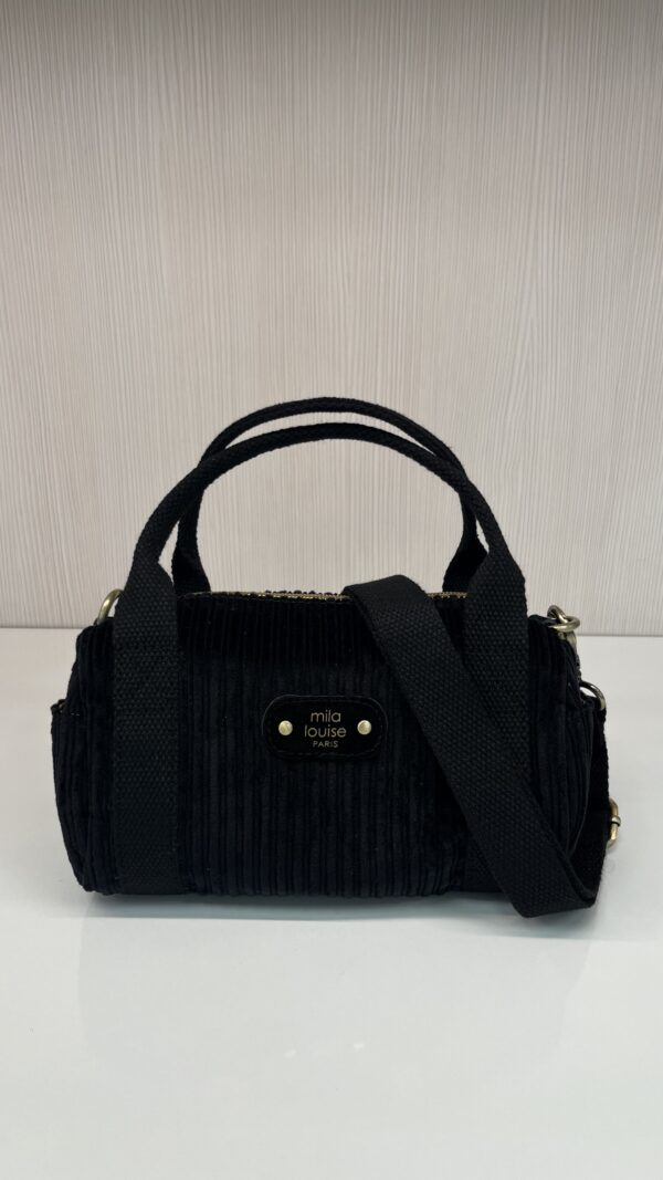 Mini sac à main polochon Bee VFR1 Mila Louise noir