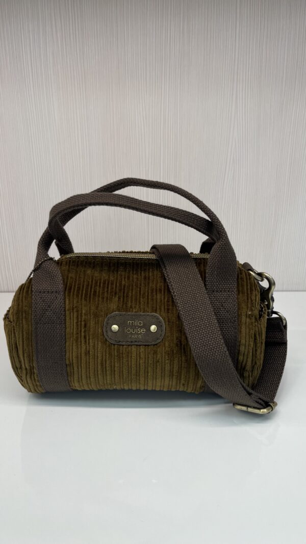 Mini sac à main polochon Bee VFR1 Mila Louise fumé kaki