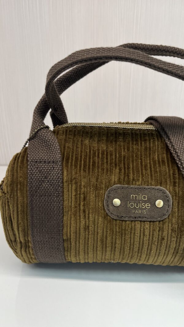 Mini sac à main polochon Bee VFR1 Mila Louise fumé kaki