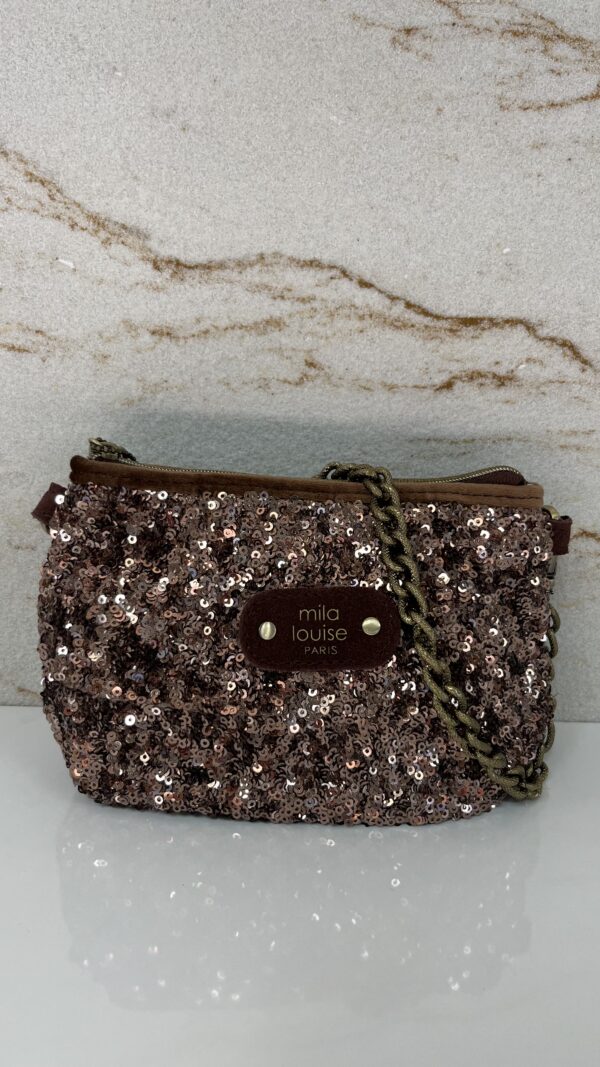 Sac pochette Maty sequin Mila Louise auburn