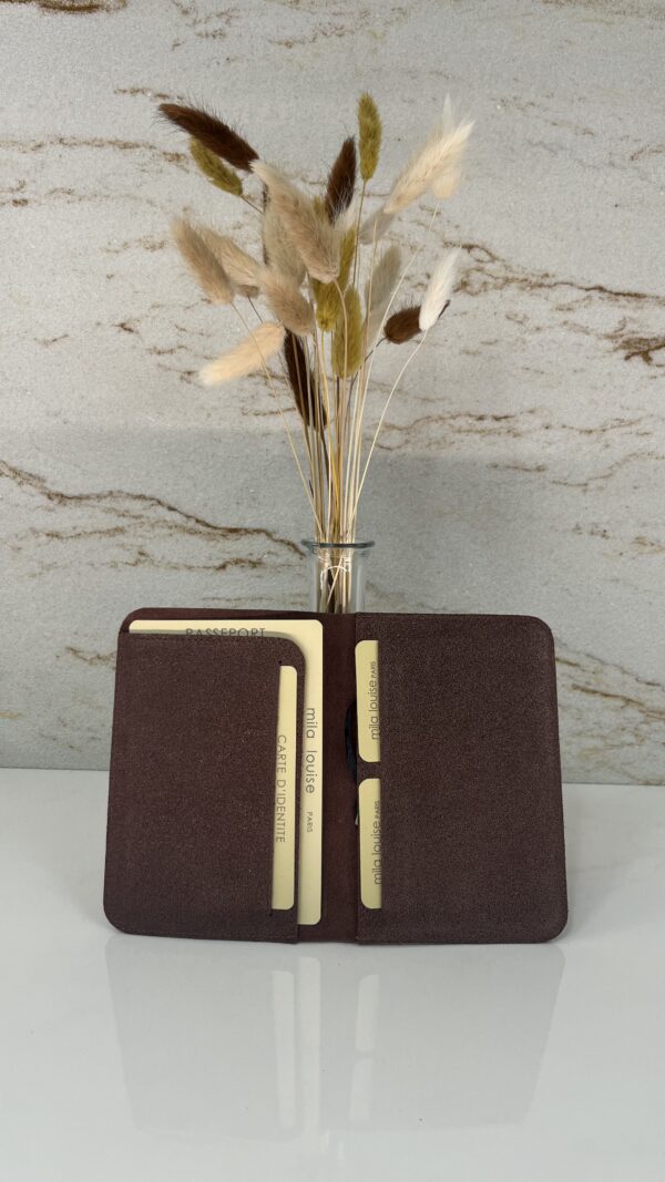 Porte-passeport cuir Mila Louise Ory auburn