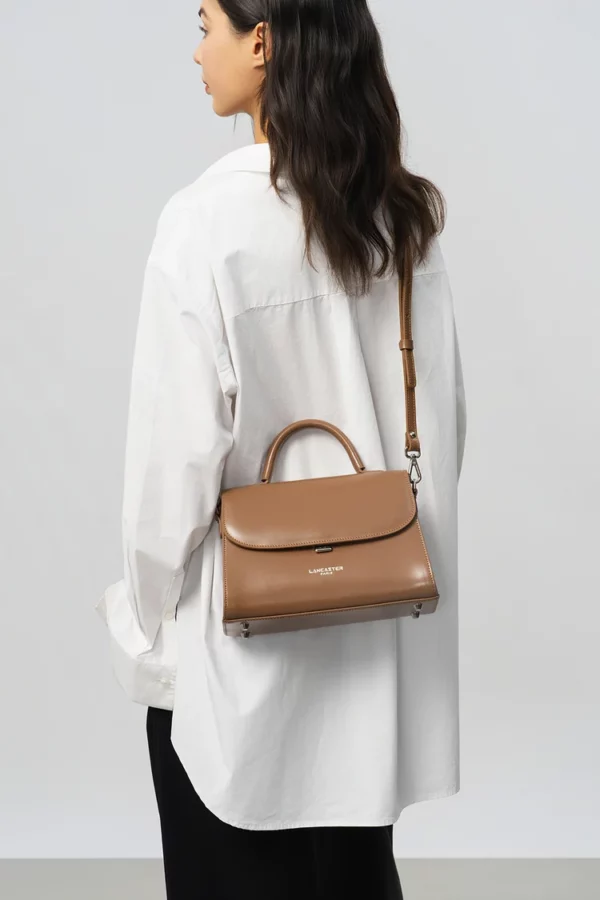 Sac à main cuir Suave Even Lancaster noisette