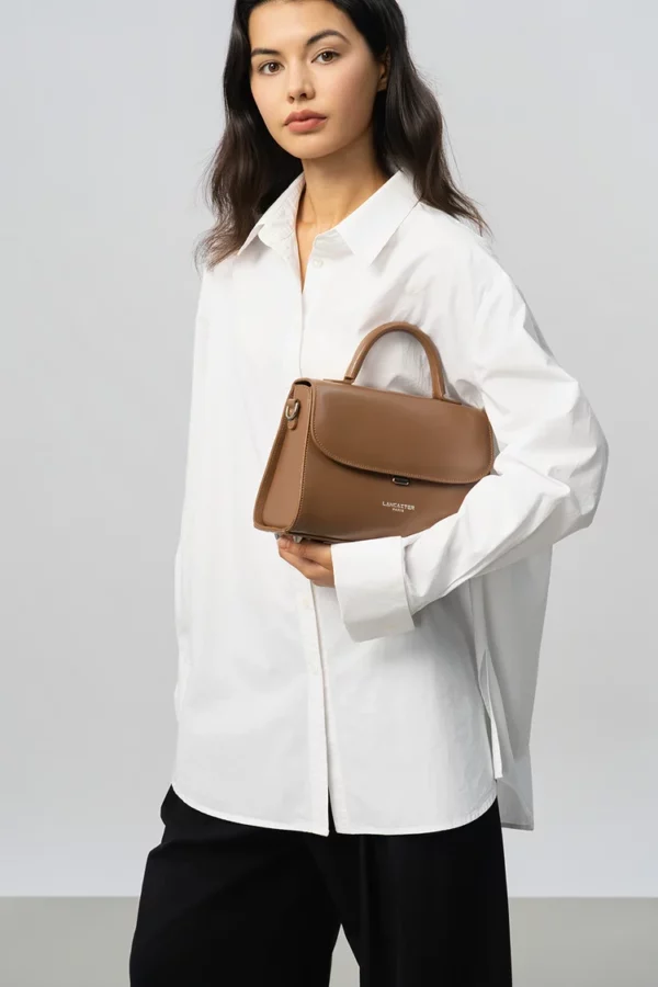 Sac à main cuir Suave Even Lancaster noisette