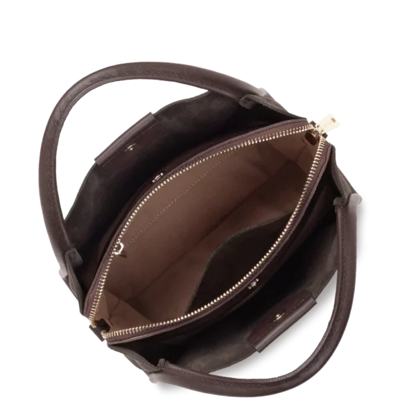 Sac à main femme Ida suède Lancaster marron