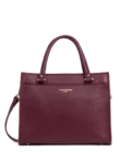 Sac à main Foulonne Double Lancaster bordeaux cuir