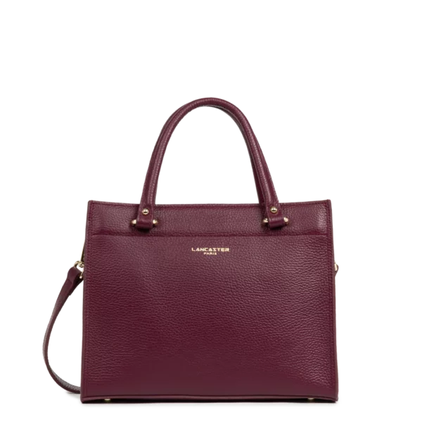 Sac à main Foulonne Double Lancaster bordeaux cuir