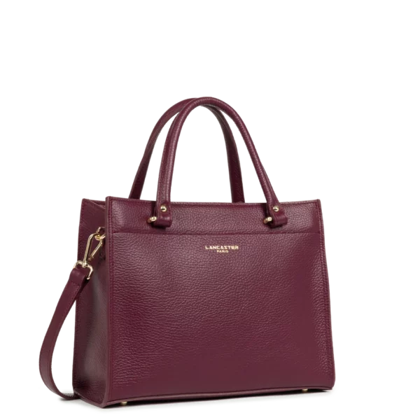Sac à main Foulonne Double Lancaster bordeaux cuir