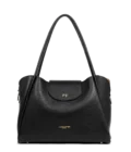 Sac cabas épaule femme Ida Double noir cuir Lancaster