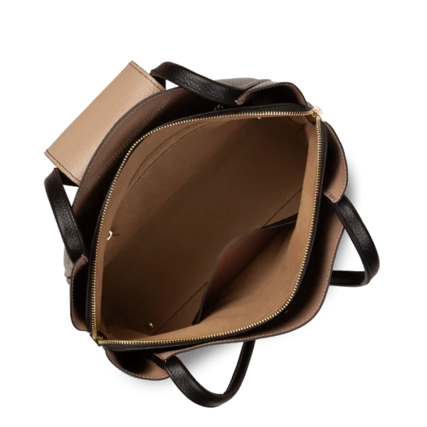 Sac cabas épaule femme Ida Double noir cuir Lancaster