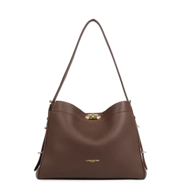 Grand sac hobo Lady Romy cuir Lancaster marron