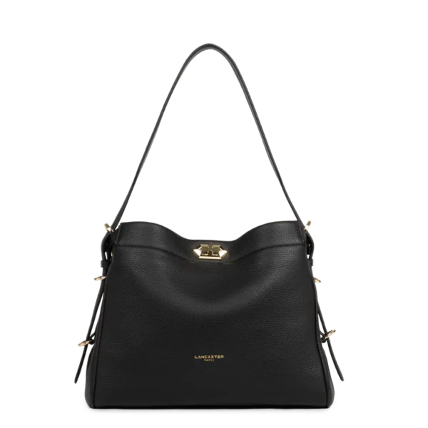 Grand sac hobo Lady Romy cuir Lancaster noir
