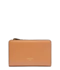 Portefeuille rectangulaire compact zippe camel ORIGAMI DE LANCEL