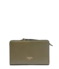 Portefeuille rectangulaire compact zippe kaki ORIGAMI DE LANCEL