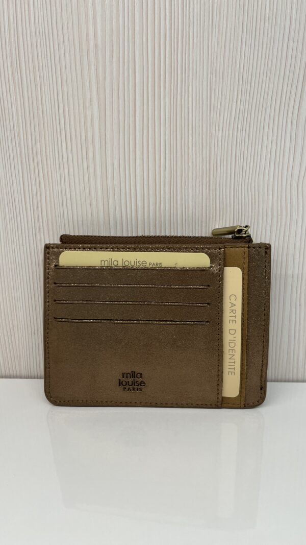Porte-cartes / porte monnaie Rol XC paillettes Mila Louise bronze fossil