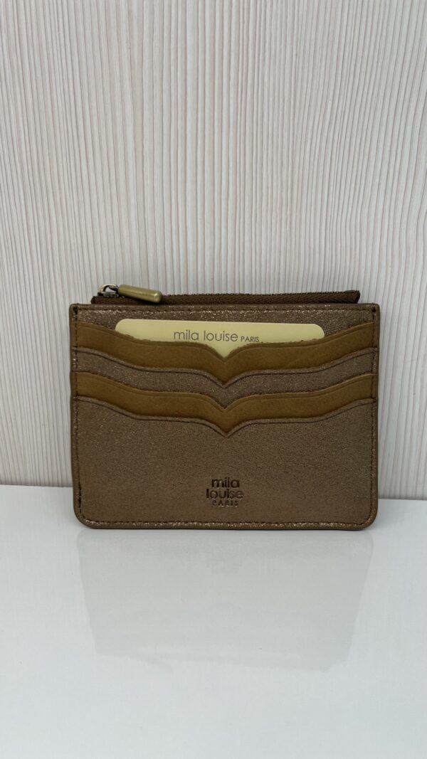 Porte-cartes / porte monnaie Rol XC paillettes Mila Louise bronze fossil