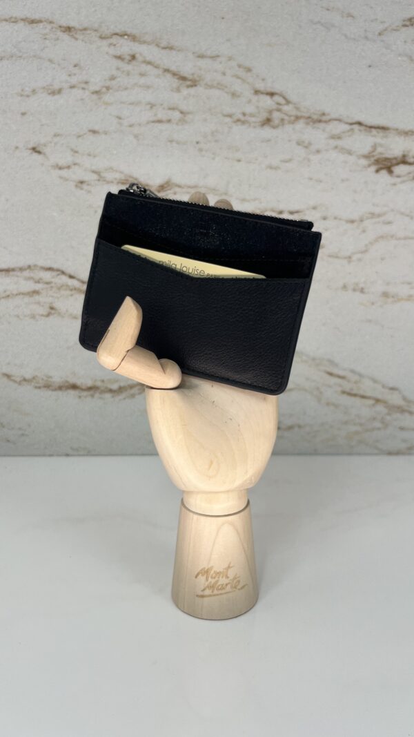 Porte-cartes / porte monnaie Rolae C cuir Mila Louise noir