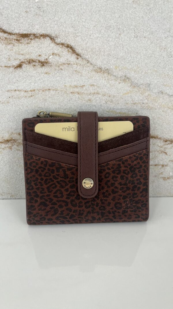 Porte-cartes porte-monnaie Sido PA cuir auburn