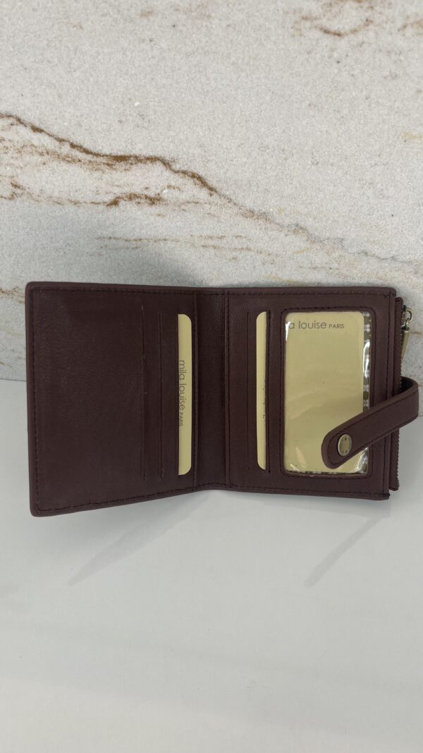 Porte-cartes porte-monnaie Sido PA cuir auburn