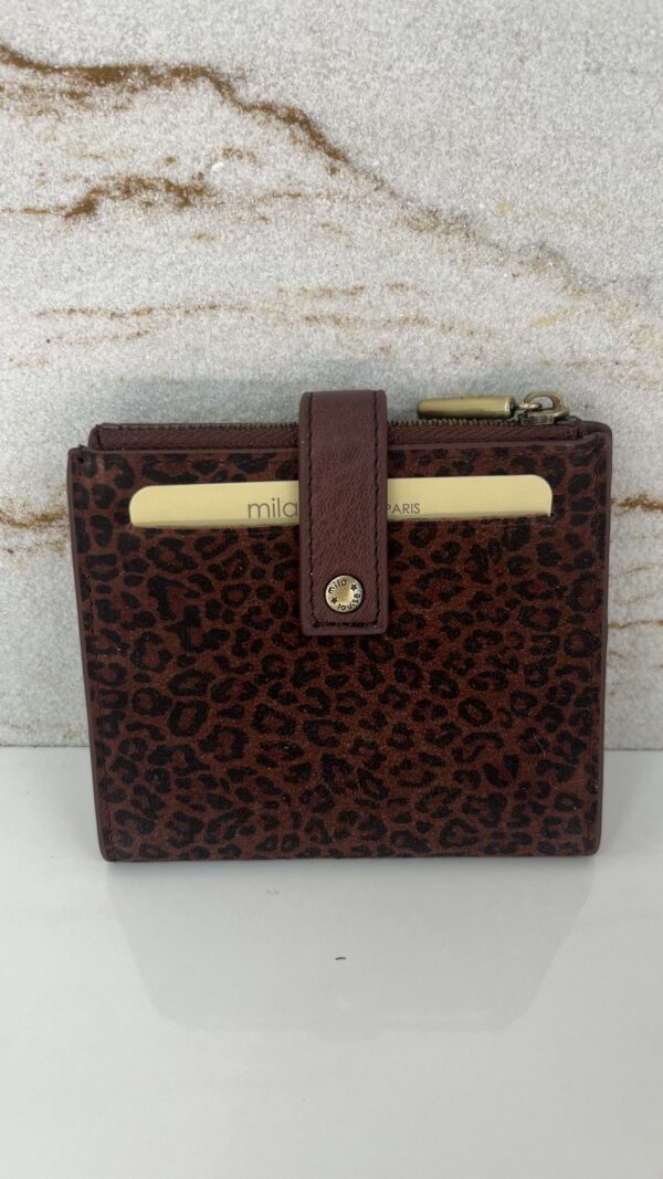 Porte-cartes porte-monnaie Sido PA cuir auburn