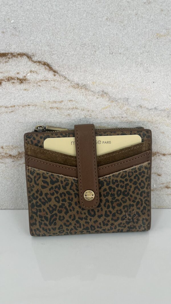 Porte-cartes porte-monnaie Sido PA cuir ocre