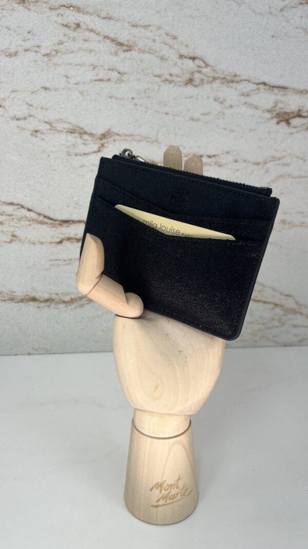 Porte-cartes / porte monnaie Rolae X paillettes Mila Louise noir