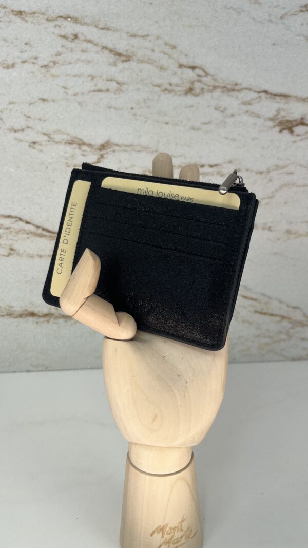 Porte-cartes / porte monnaie Rolae X paillettes Mila Louise noir