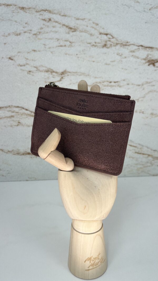 Porte-cartes / porte monnaie Rolae X paillettes Mila Louise auburn