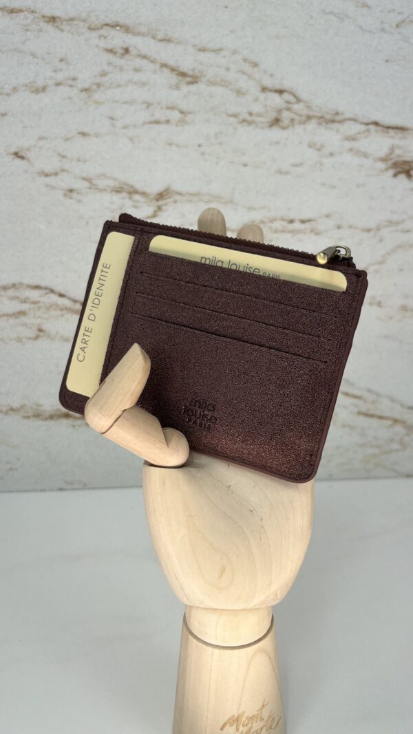 Porte-cartes / porte monnaie Rolae X paillettes Mila Louise auburn