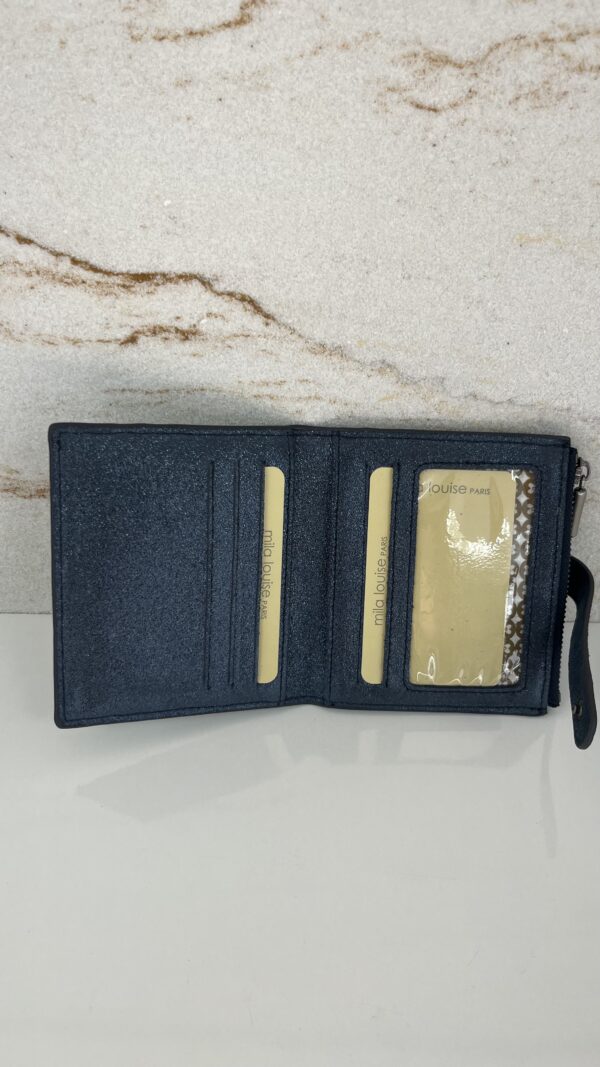 Porte-carte / porte-monnaie Sido XV cuir effet paillettes Mila Louise vertigo