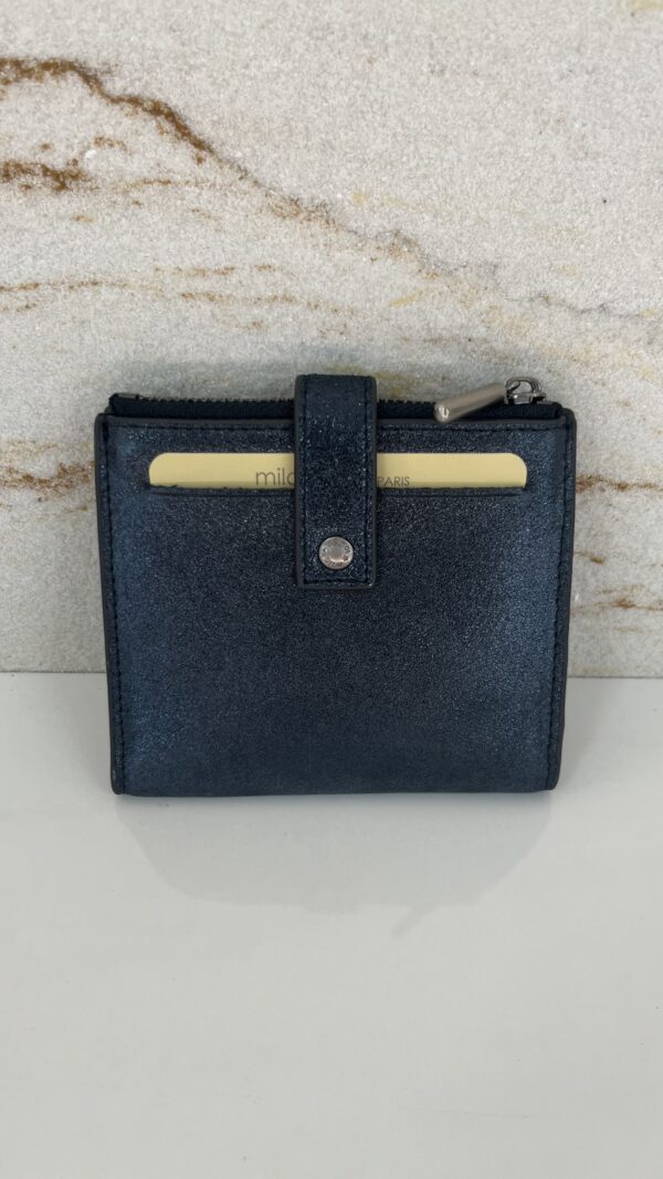 Porte-carte / porte-monnaie Sido XV cuir effet paillettes Mila Louise vertigo