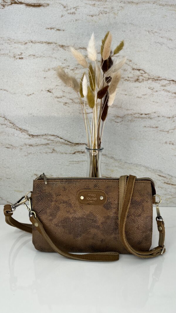 Sac bandoulière / pochette Mira IG Mila Louise ocre