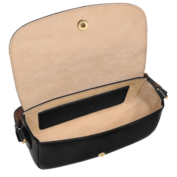 Sac bandoulière S Epure Longchamp cuir noir