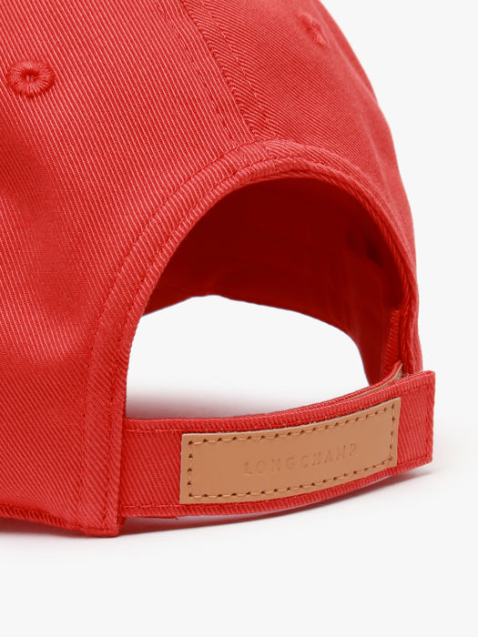 Casquette coton biologique Longchamp - tomate