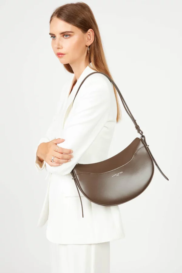 Sac demi lune cuir Suave Ace Lancaster - marron