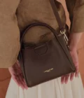 Sac à main Ida double Cuir Lancaster marron