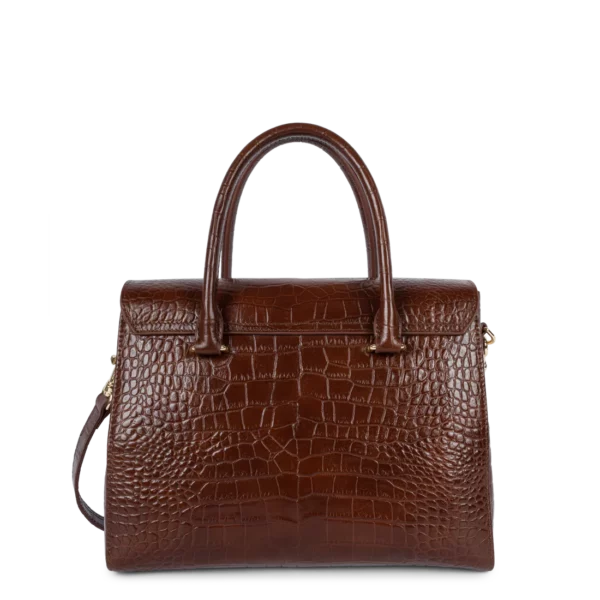 Grand sac à main cuir Exo Lancaster chataigne